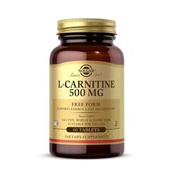 Solgar 500 mg L-Carnitine Tablets - Pack of 60 - Metabolism Support - Helps Transport Fatty Acids - Vegan, Gluten Free and Kosher
