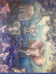 Art by Sharon Kay Cloud 'Elephants Under the Sea' Journal