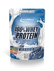 IronMaxx 100% Whey Protein Pulver - Banane Yaourt 500g Sachet - Poudre de protéine de lactosérum, réduite en sucre et soluble dans l'eau - de nombreuses saveurs différentes