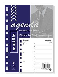 Finocam - Recambio Anual 2022 1 Día Página, de Enero 2022 a Diciembre 2022 (12 meses) 3002 - 155x215 mm Multifin Español