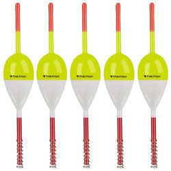 THKFISH Visdobbers Visdobbers Balsa Hout Floats Lente Bobbers Slip Bobbers voor Crappie Panfish Snoekbaarzen 5,2 cm* 2,9 cm* 14,9 cm 5 stks Geel