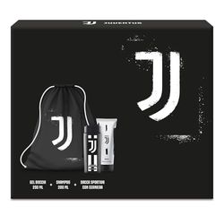 JUVENTUS | Gift Set Bag - Doccia Shampo 250ml + Shampoo 200ml + Sacca Portascarpe - Set Pratico e Sportivo