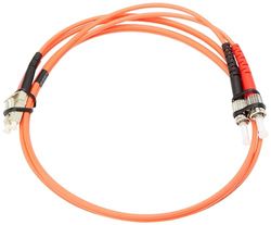 StarTech.com Cabo adaptador de rede de 1 m multimodo duplex fibra ótica LC-ST 50/125 - Patch Duplex