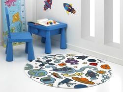 MANTAS MORA Matta, Polyester, Multifärg, ø100cm