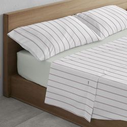 Juego de sábanas de algodón Rita kleur terracota. Cama de 135/140 cm 3 stuks