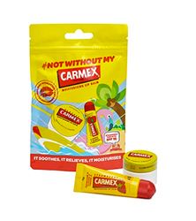 CARMEX Lip Balm Gift Pouch (1x Strawberry Tube, 1x Classic Pot)