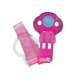 dBb Remond Silicone Ring Soother Clip, Translucent Pink, Mutli-Colours