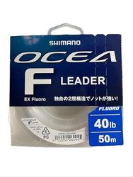 SHIMANO Line Ocea EX Fluoro Leader 50m 0.577mm 40lb Clear Sporting Goods, Helmets, Bike, Unisex-Adult, Multicolor, One Size