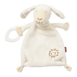 Fehn peluche bebé ovelha, peluche para recém-nascidos, ajuda para dormir peluche chupeta de tecido, peluche para dormir de tecido para bebés e crianças de 0 meses