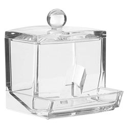 5 five simply smart Distributeur coton tige - 9,3 x 8,1 x 9,9 cm - Polystyrène transparent