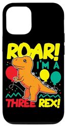 Roar! I'm A Three Rex! Dinosaur For Third Birthday For Boys Case for iPhone 12/12 Pro
