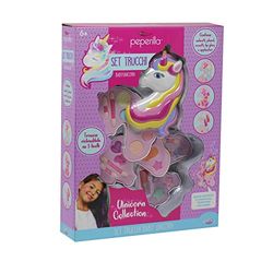 ODS- Trousse Unicorno richiudibile, su Tre Livelli con ombretti, phard, Rossetti, Lip Gloss e applicatori Inclusi, Colore Rosa, 43703