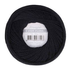Scheepjes - Scheepjes Candy Floss 110 Jet Black (165m) Organique Mercerisé Coton Fil - 1x20g