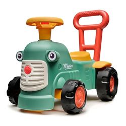 Falk - Porteur Tracteur Maurice Vert avec Barre Ergonomique d'aide à la Marche - Dès 12 Mois - 90% de Plastique recyclé - Fabriqué en France - 901