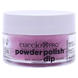 Cuccio Smalto colorato in polvere per unghie, per manicure e pedicure, polvere altamente pigmentata finemente macinata, finitura durevole con un colore ricco e impeccabile, glitter rosa scuro, 14,2 g,