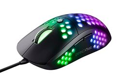 Trust Gaming GXT 960 Graphin Lichtgewicht RGB Gaming Mouse Met Honingraatontwerp, 10.000 DPI, 74 Gram, Aanpasbare Rgb-Verlichting - Zwart