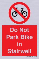 Do Not Park Bike in Trapbord - 50x75mm - A8P