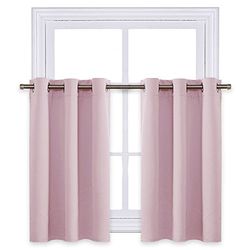 NICETOWN Cantonnières occultantes à œillets - Isolation Thermique - Économie d'énergie - pour Chambre à Coucher (Rose Lavande = Rose Layette, 2 Panneaux, 106,7 x 61 cm + tête de tête de 3 cm)