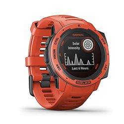 Garmin Instinct Solar Smartwatch, Röd (Renoverad)