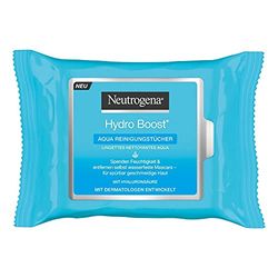 Neutrogena Hydro Boost Aqua Cleansing Wipes/With Neutrogena Cleansing Technology, Hyaluronic Acid and Moisturiser / 25 ml (Pack of 6)
