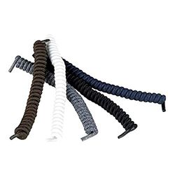Homecraft Coiler Shoe Laces, Brown, No Tie Laces for Users with Limited Finger Strength and Hand Functionality, Elastic Spiral Laces for Kids, Runners, and Users Who Struggle to Tie Shoes