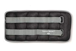 Trendy Sport Unisex – Ankle and Wrist Weight viktmanschetter, svart-grå, 3,0 kg