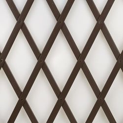 TENAX Treplas 50 x 200 cm, bruin, uittrekbaar hekwerk van pvc, voor wandondersteuning van bloemen en klimplanten
