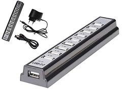 KALEA-INFORMATIQUE HUB multipresa USB 2.0 a 10 porte con alimentazione esterna.