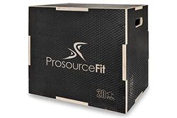 ProsourceFit unisex volwassen getextureerde raster oppervlak plyometrische jump box, zwart 24 x 16 20, 20 US