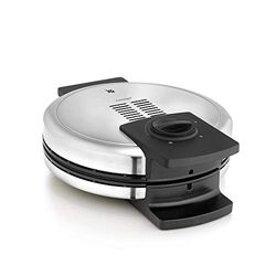 WMF Piastra per cialde LONO, piastra per cialde a cuore, livello di doratura regolabile all'infinito, 900 W, Cromargan opaco/argento