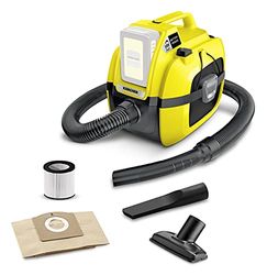 Kärcher 18 V aspirador multiusos WD 1 Compact, aspirador a seco e húmido, filtro de cartucho, mangueira: 1,20 m, reservatório: 7 l, potência: 230 W, compatível com bateria de 18 V Kärcher, bateria não