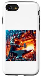 Hefesto Dios Griego del Fuego - Elaboración - Herrería Carcasa para iPhone SE (2020) / 7 / 8