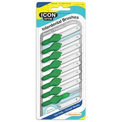 ICON OPTIM Lot de 8 brossettes interdentaires Medium Vert