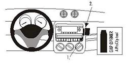 Brodit ProClip 853651 Staffa per Auto ad Incastro, Center Mount