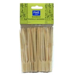 PME LSK182 Bamboo Paddle Skewers 12cm, Pack of 50