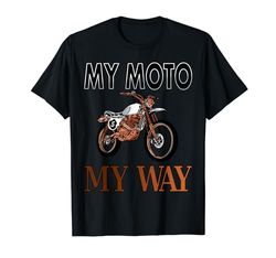 T-shirt motociclista casco moto moto idea regalo Maglietta