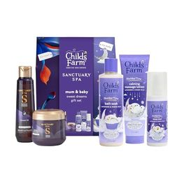 Childs Farm Mum and Baby Sweet Dreams Gift Set | 3-Step Sleep Routine for Baby, De-Stress Shower Oil & Body Butter for Mum | Vegan & Cruelty-Free | Ideal Gift for Baby Shower & New Mums