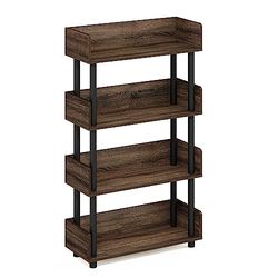 Furinno Turn-N-Tube 4-laags gereedschapsloos displayrek, walnoot