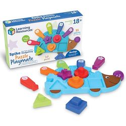 Learning Resources Spike Le hérisson de motricité Fine, Plateau de Puzzle, à partir de 18 Mois Jeu de motricité Fine, Reconnaissance des Couleurs et des Formes Jouets Montessori pour Tout-Petits