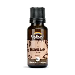 BIOFLORAL - 17 Hornbeam, Charme BIO - Fleur de Bach Authentique - 470 Granules - Volonté - Sans Alcool
