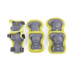 Spokey Shield, Set di Protezioni per Bambini. Unisex-Adulto, Verde Chiaro, L