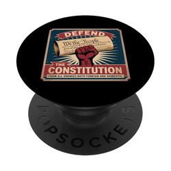Defiende la Constitución de todos los enemigos Libertad Patriótica PopSockets PopGrip Adhesivo