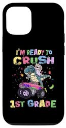 Custodia per iPhone 15 Pro I'm Ready To Crush 1st Grade Unicorn Dinosaur Monster Truck