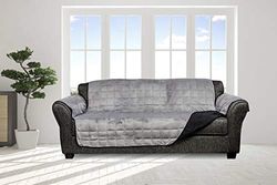 Quickfit Mazi Geo Reversible Sofa Cover, Black-Grey