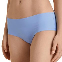 CALIDA Natural Skin Seamless-Panty, Low Cut, Cradle to Cradle Certified® dames, naadloos, zacht op de huid, temperatuurregulerend en sneldrogend, Hydrangea Blue., 40/42