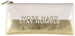 Work Hard, Stay Humble Pencil Pouch (Accessories case, Faux Leather)