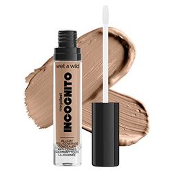 Wet n Wild, Megalast Incognito Heltäckande Concealer, Sömlös och Rikt Pigmenterad, Byggbar Medium till Full Täckning, Matt Finish, Närande och Återfuktande Formel, med Sheasmör, Light Honey