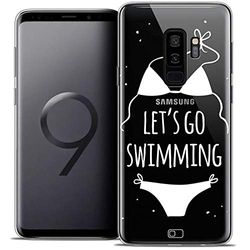 Caseink Fodral för Samsung Galaxy S9+ / S9 Plus (6.2) fodral [Crystal Gel HD Summer Design Collection Let's Go Swim - mjukt - ultratunt - tryckt i Frankrike]