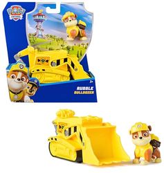 Patrulla Canina - Excavadora Y Figura Rubble - Excavadora Juguete para Niños con Figura Rubble Patrulla Canina - 6069057 - Juguetes Niños 3 Años +