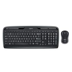 Logitech MK330 Wireless Keyboard and Mouse Combo, QWERTY Spanish Layout - Black